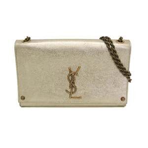 Yves Saint Laurent Kate 486300 Women's Leather Shoulder Bag Gold